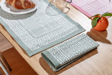Load image into Gallery viewer, Sage green block printed napkins - set of 4