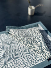 Load image into Gallery viewer, Blue block printed napkins - set of 4
