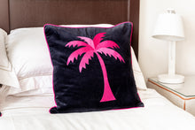 Load image into Gallery viewer, Velvet palm tree cushion