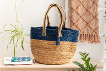Load image into Gallery viewer, Blue Basket Bag