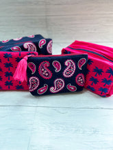 Load image into Gallery viewer, Pink cord palm tree large wash bag