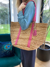 Load image into Gallery viewer, Pink Basket Bag
