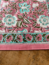 Load image into Gallery viewer, Floral block printed table runner
