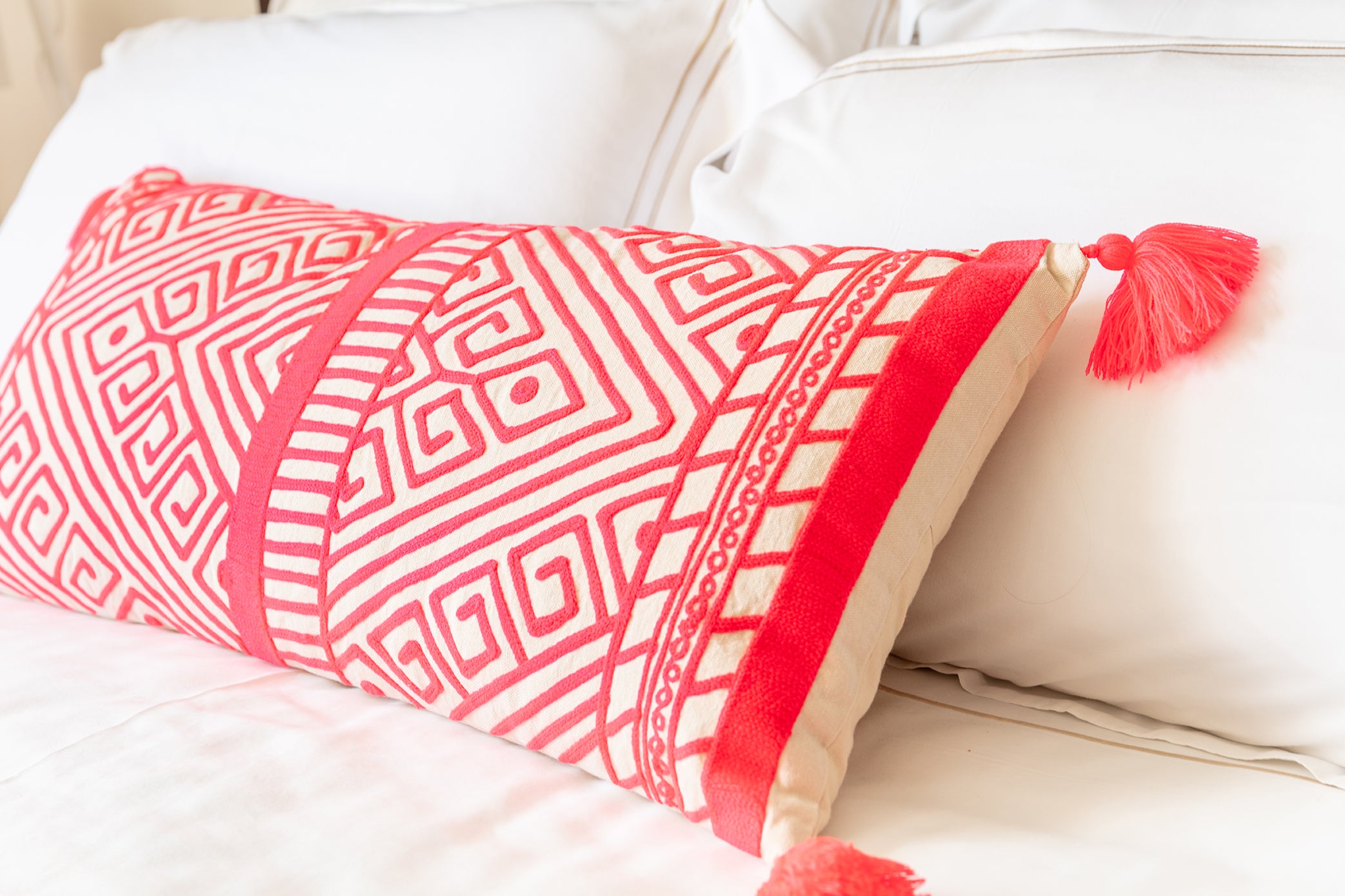 Jaipur Neon Pink Cushion Effortless Trading Co