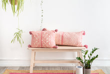 Load image into Gallery viewer, Jaipur large pink geo Cushion
