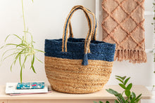 Load image into Gallery viewer, Blue Basket Bag
