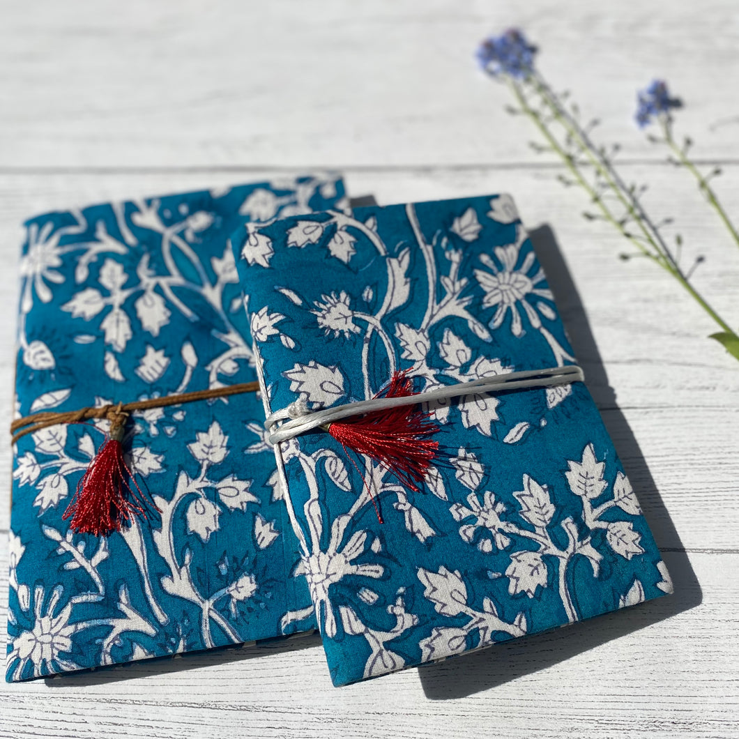 Teal blossom notebook